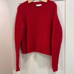 MOUSSY Red Mohair Wool Blend Sweater—GORGEOUS—So Soft!  Excellent Condition! M